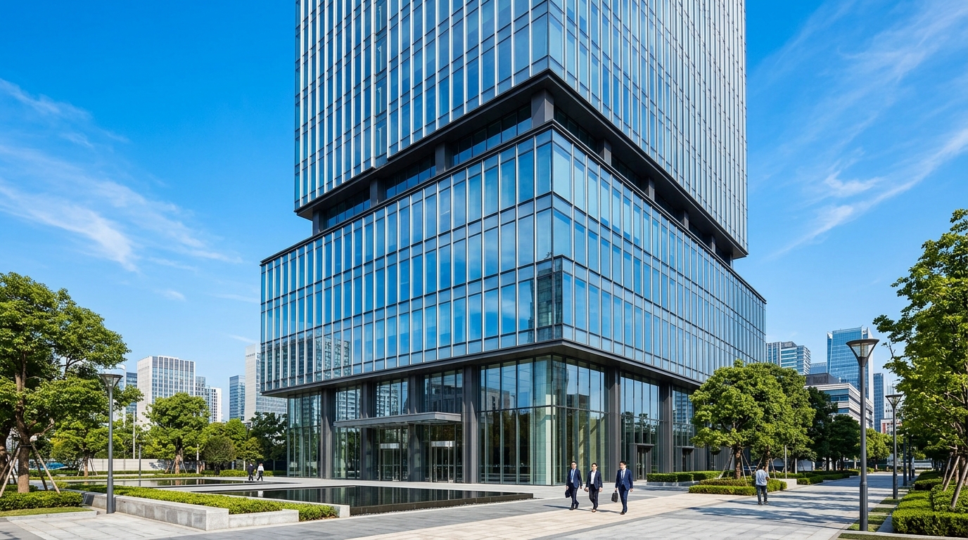 A modern office building exterior, symbolizing commercial real estate investment.