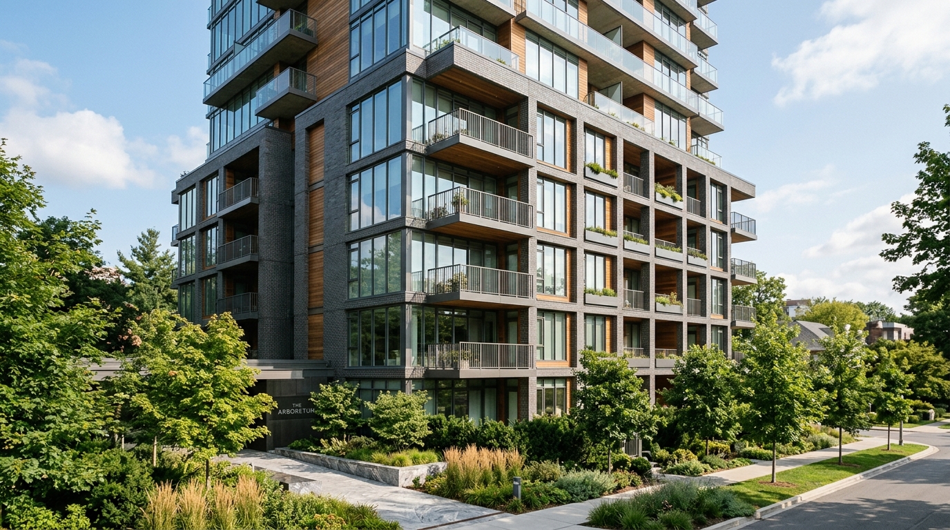 Modern apartment building representing multifamily real estate investment