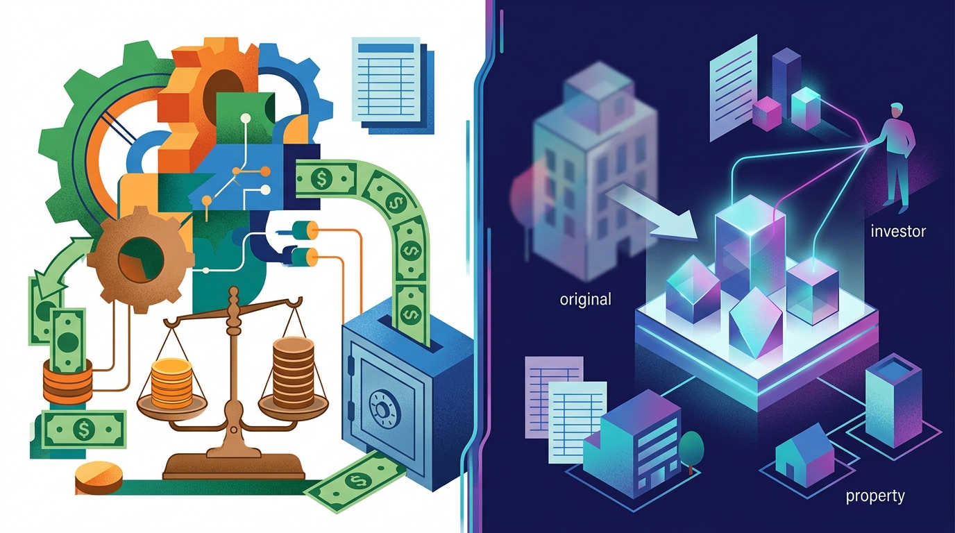 Visual comparison highlighting the key differences between yield maintenance and defeasance as prepayment penalty structures in commercial mortgages.